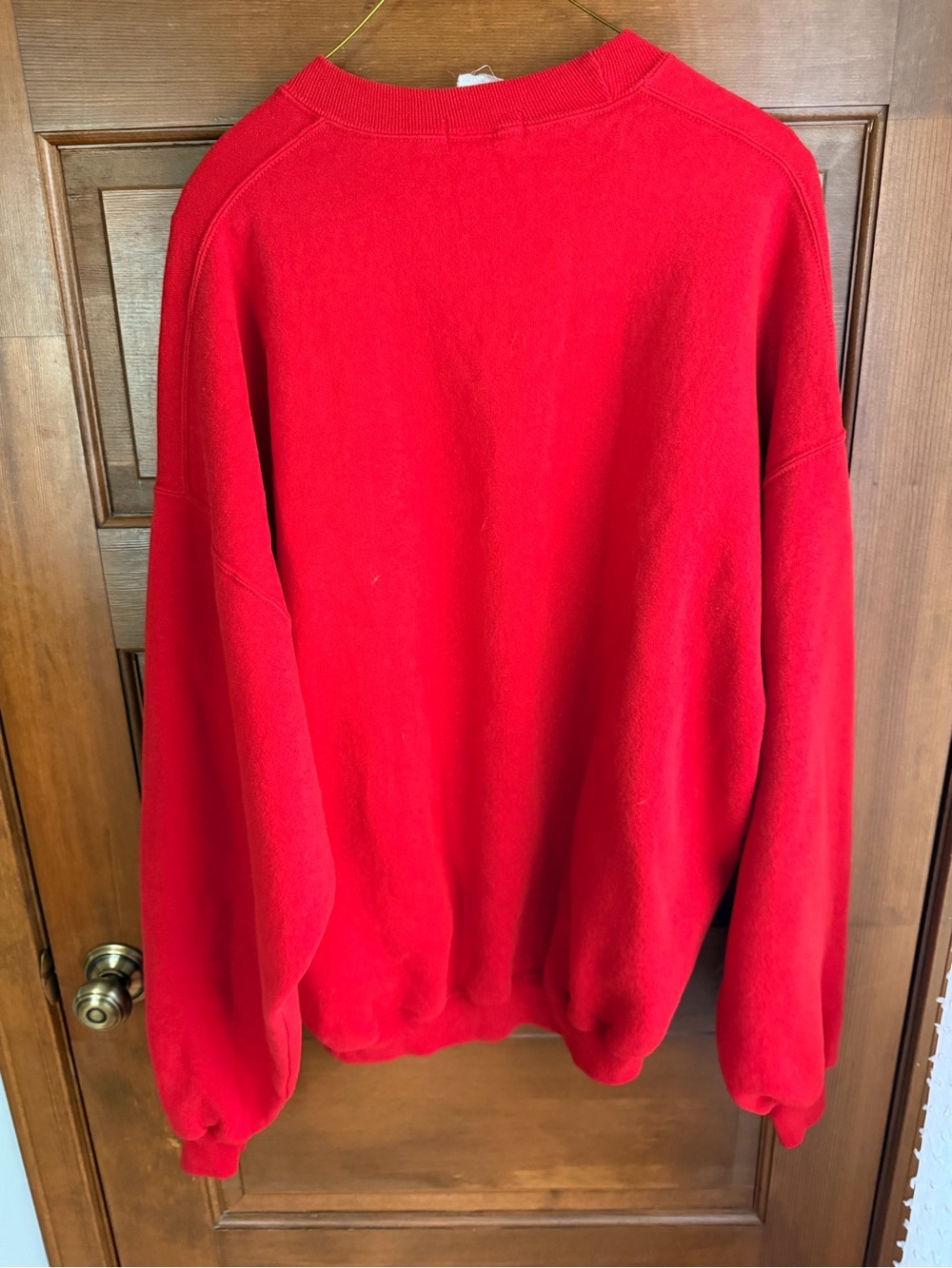 VINTAGE CHRISTMAS SWEATSHIRT - BE NAUGHTY SAVE SANTA THE TRIP - Picture 5 of 5